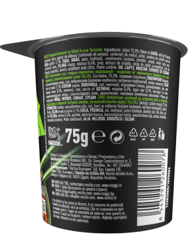 MAGGI Спагетини с вкус на сос Терияки, чаша, 75g_BOP