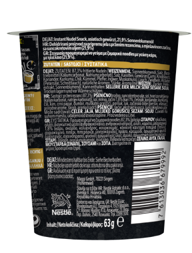MAGGI MAGIC ASIA Спагетини с пикантен вкус на къри, чаша, 63g_BOP