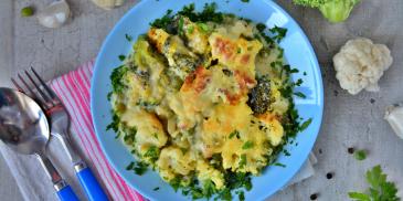 Запеканка с броколи и карфиол
